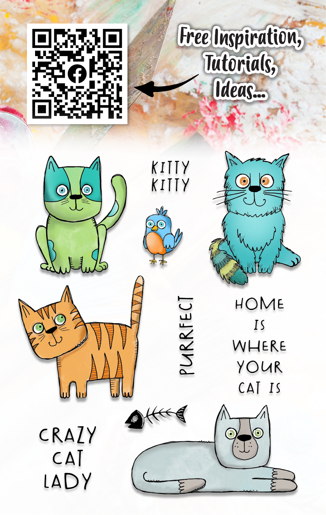 #408 - A6 Clear Stamp Set - Felines