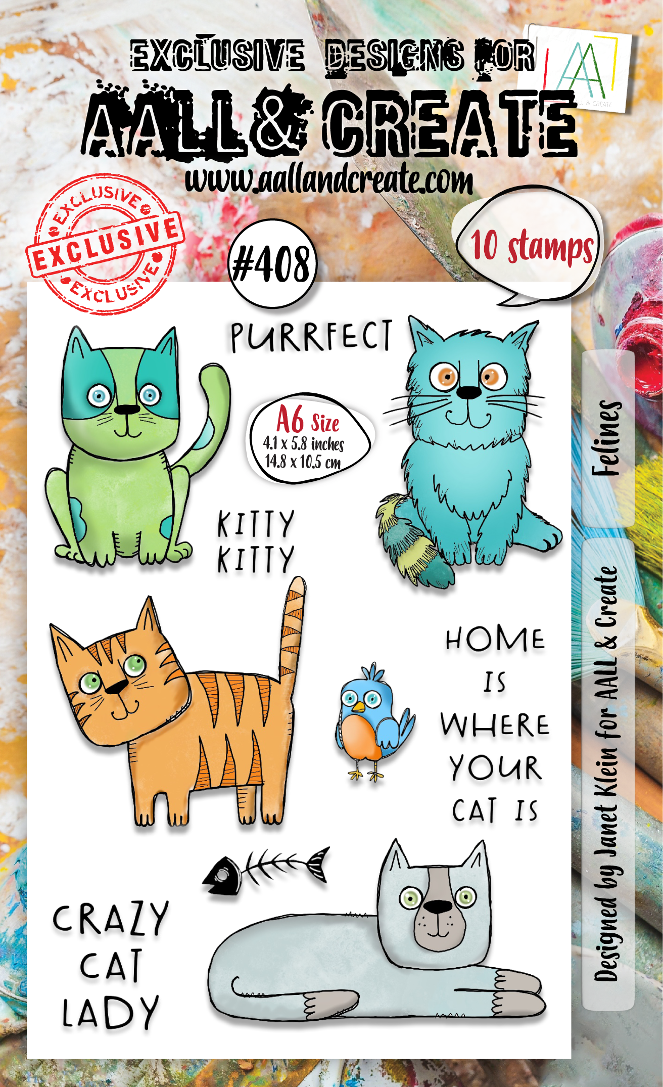 #408 - A6 Clear Stamp Set - Felines