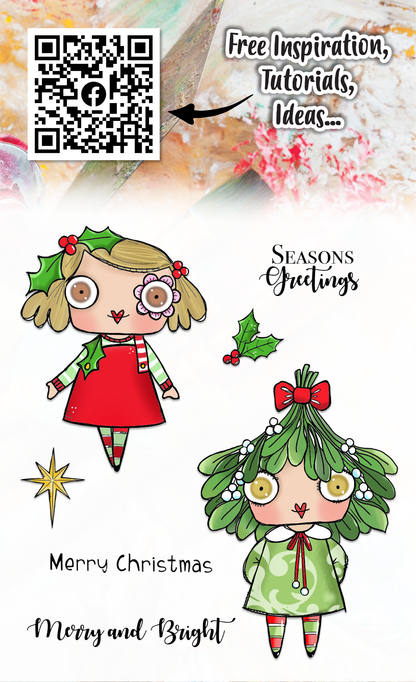 #413 - A6 Clear Stamp Set - Merry & Bright