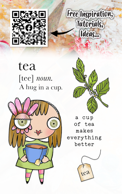 #418 - A7 Clear Stamp Set - Tea Time