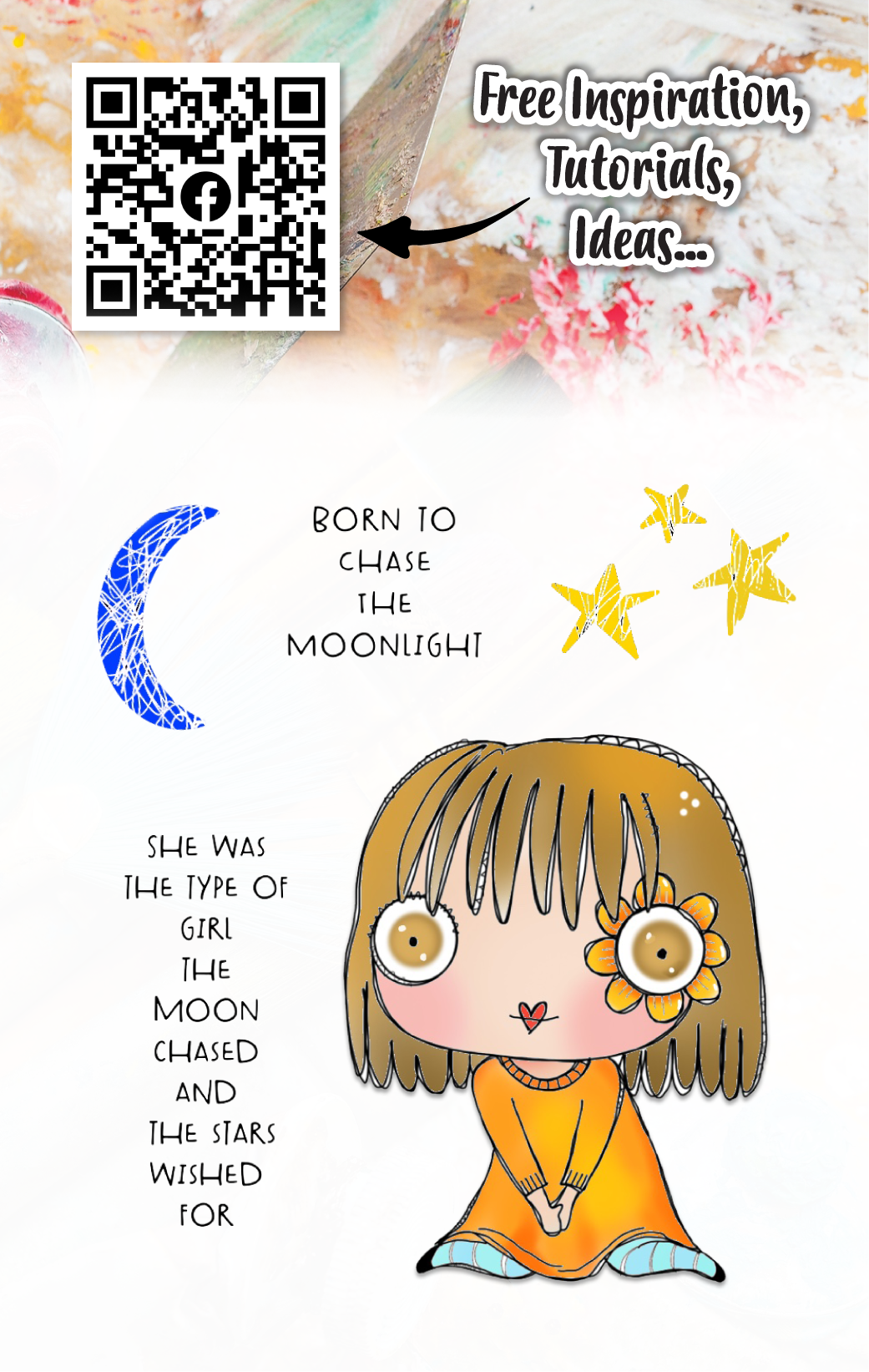 #419 - A7 Clear Stamp Set - Moonlight