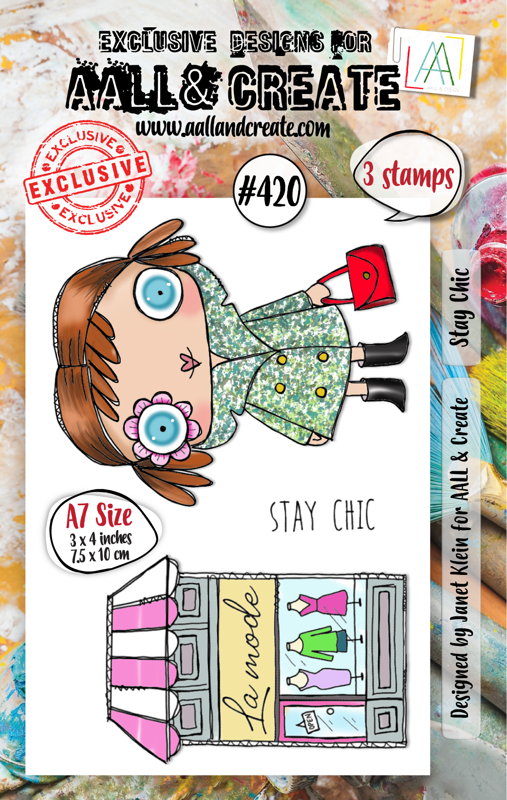 #420 - A7 Clear Stamp Set - Stay Chic