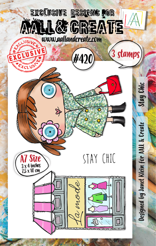 #420 - A7 Clear Stamp Set - Stay Chic