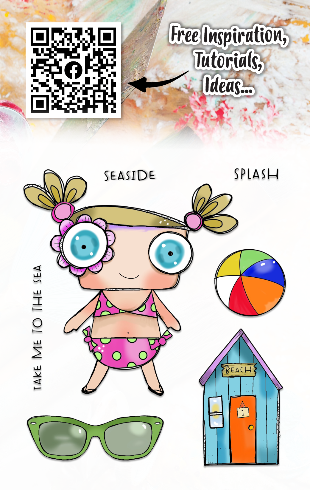 #423 - A7 Clear Stamp Set - Seaside