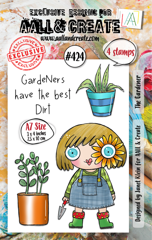 #424 - A7 Clear Stamp Set - The Gardener