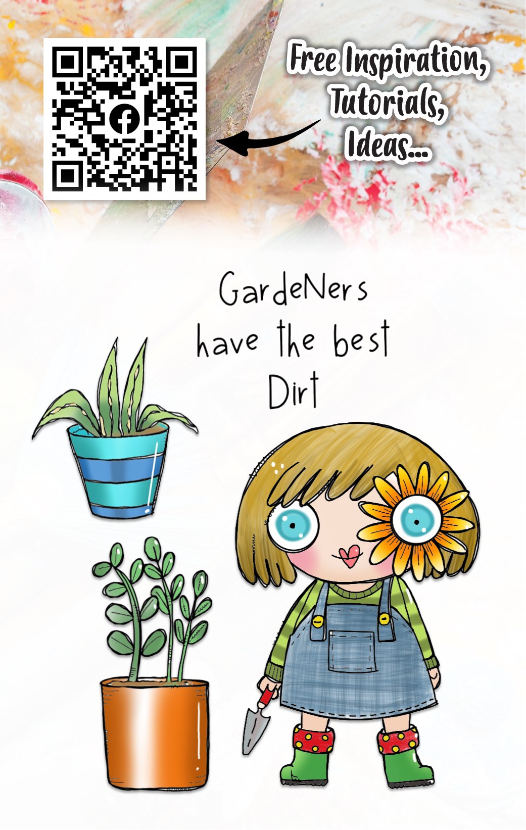 #424 - A7 Clear Stamp Set - The Gardener