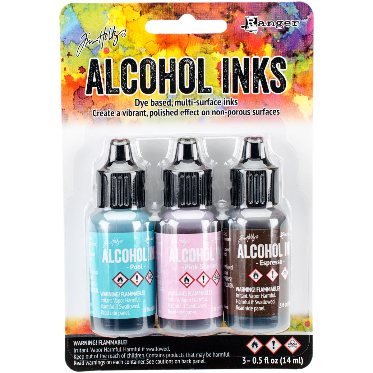 Ranger Tim Holtz Alcohol Ink .5oz 3 Pcs - Retro Cafe