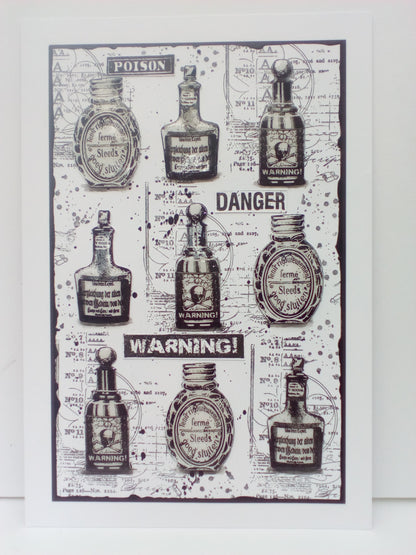 #431 - A7 Clear Stamp Set - Apothecary Bottles