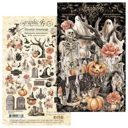 Graphic 45 Ghostly Greetings Ephemera Set