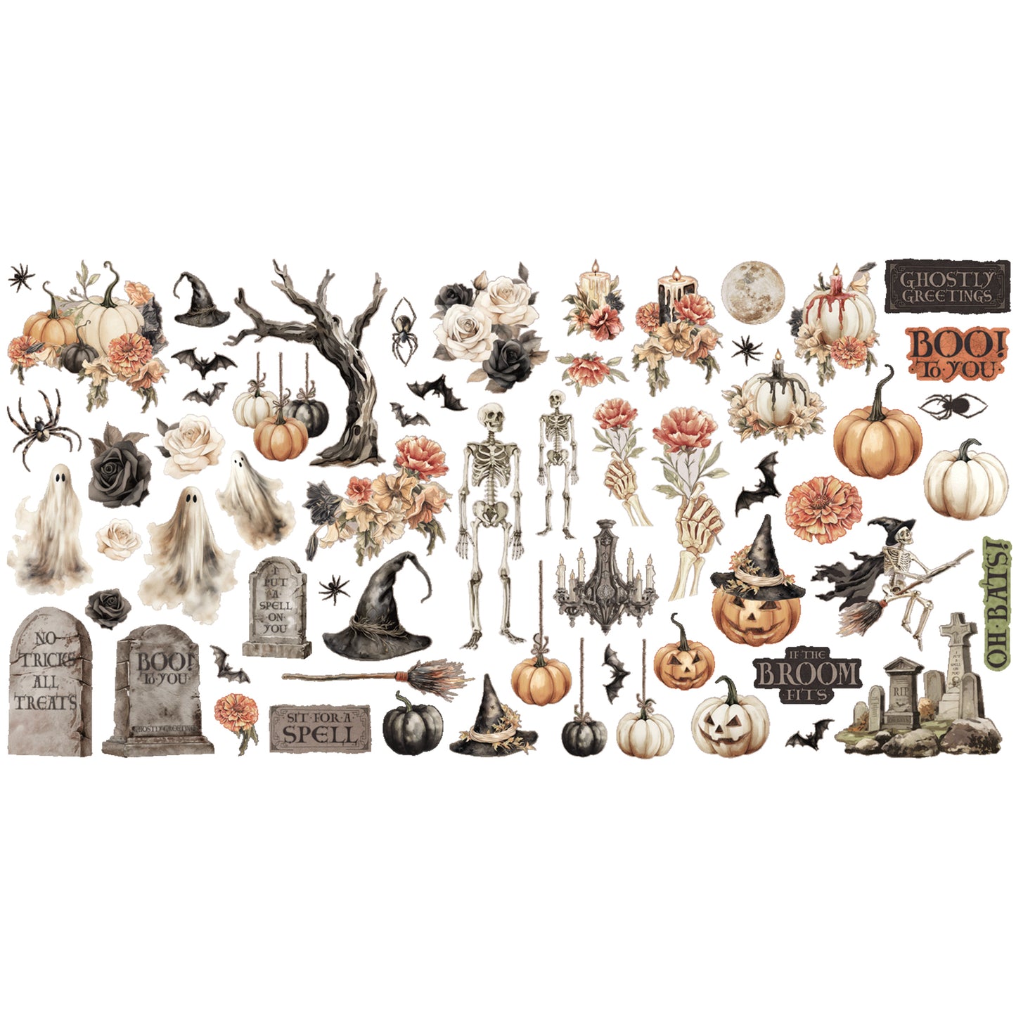 Graphic 45 Ghostly Greetings Ephemera Set