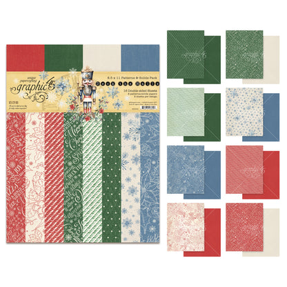 Graphic 45 Deck the Halls 8.5x11 Inch Patterns & Solids Pack