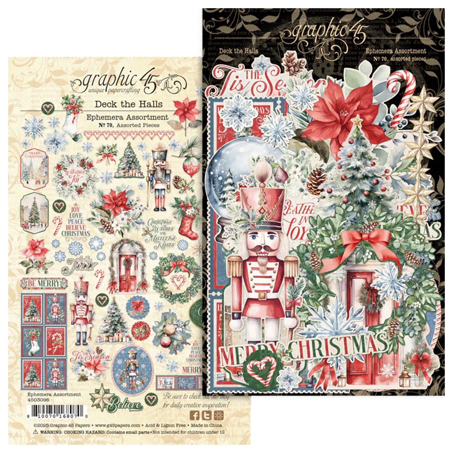 Graphic 45 Deck the Halls Ephemera Set
