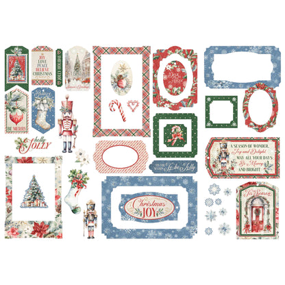 Graphic 45 Deck the Halls Chipboard Pieces, Tags & Frames