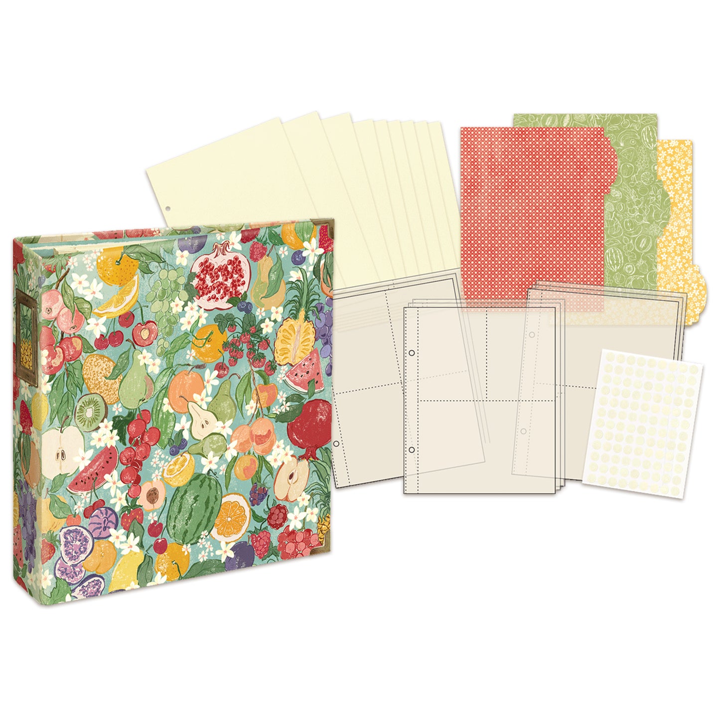 Graphic 45 Slice of Life Fruit & Floral Binder Album with Pocket Pages