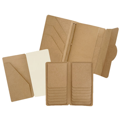 Graphic 45 Travel Album with Inserts Waterfall Folder & Journaling Notebooks Kraft