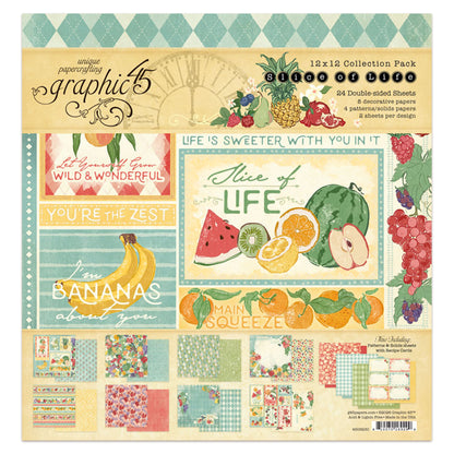 Graphic 45 Slice of Life 12x12 Inch Collection Pack
