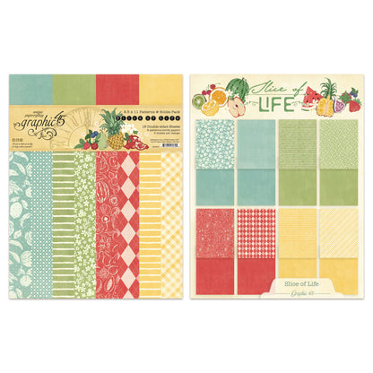 Graphic 45 Slice of Life 8,5x11 Inch Patterns & Solids Pack