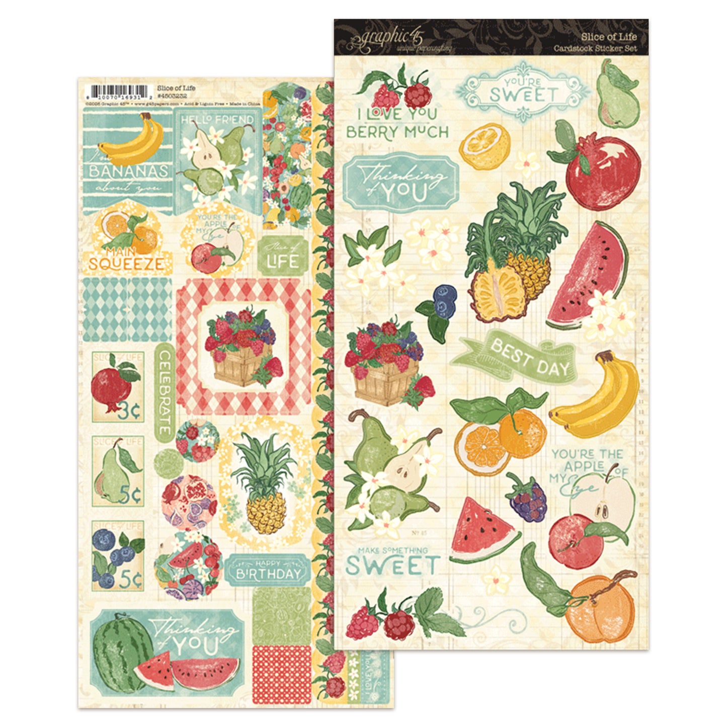 Graphic 45 Slice of Life Sticker Set