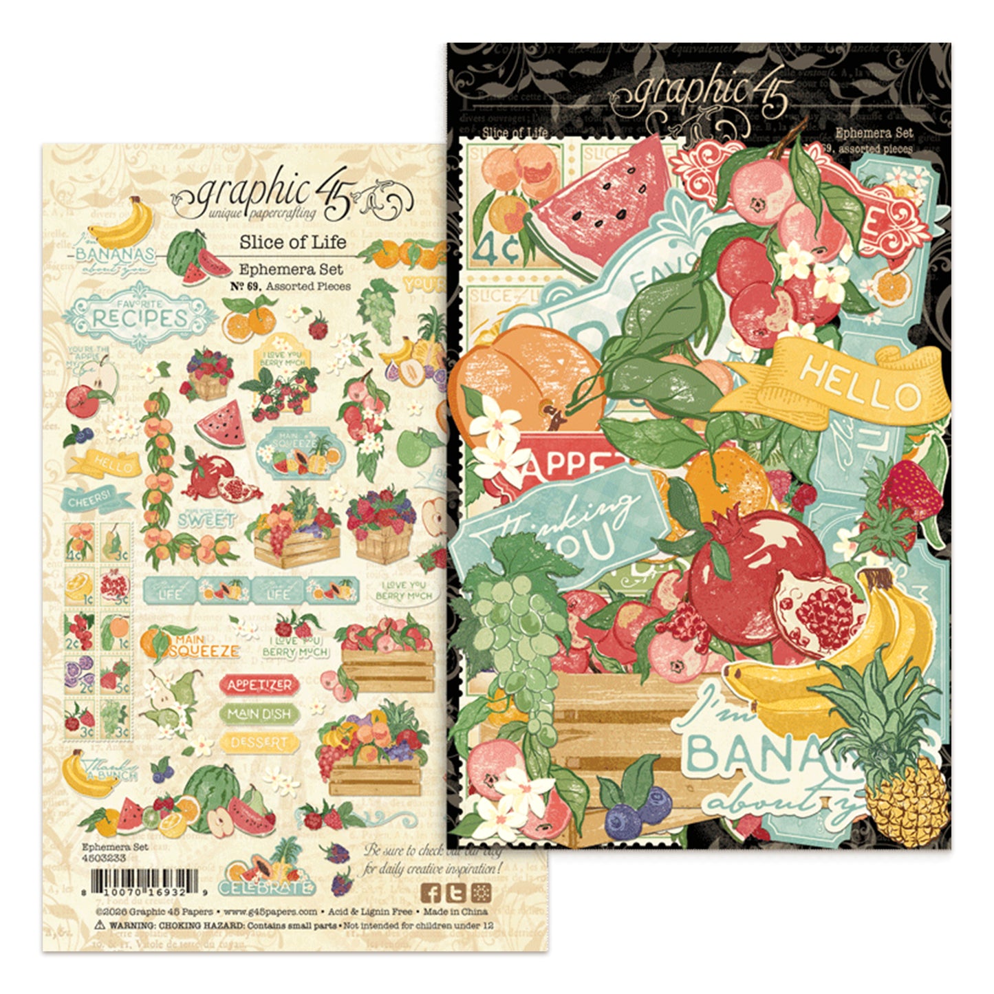 Graphic 45 Slice of Life Ephemera Set