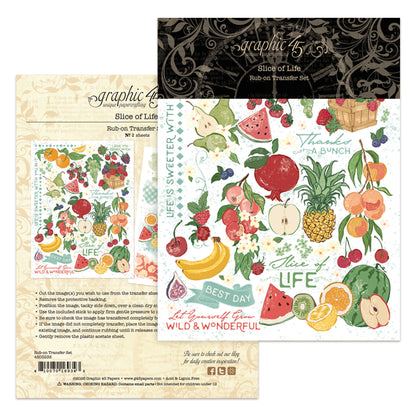 Graphic 45 Slice of Life Rub-on Transfers