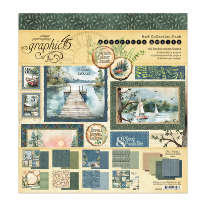 Graphic 45 Adventure Awaits 8x8 Inch Collection Pack