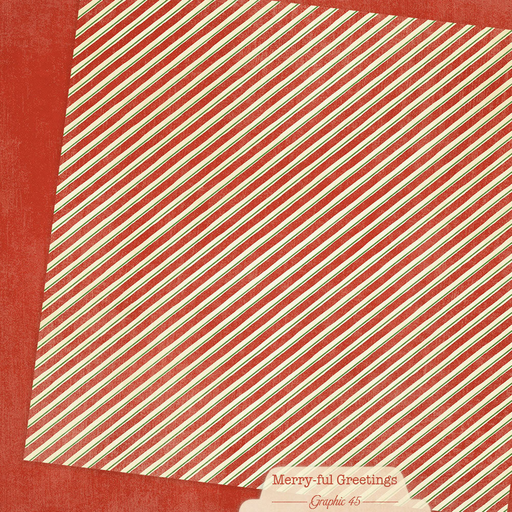 Graphic45 Merry-ful Greetings 12x12 Inch Plaids & Stripes Pack ~ Ship from 31st Aug