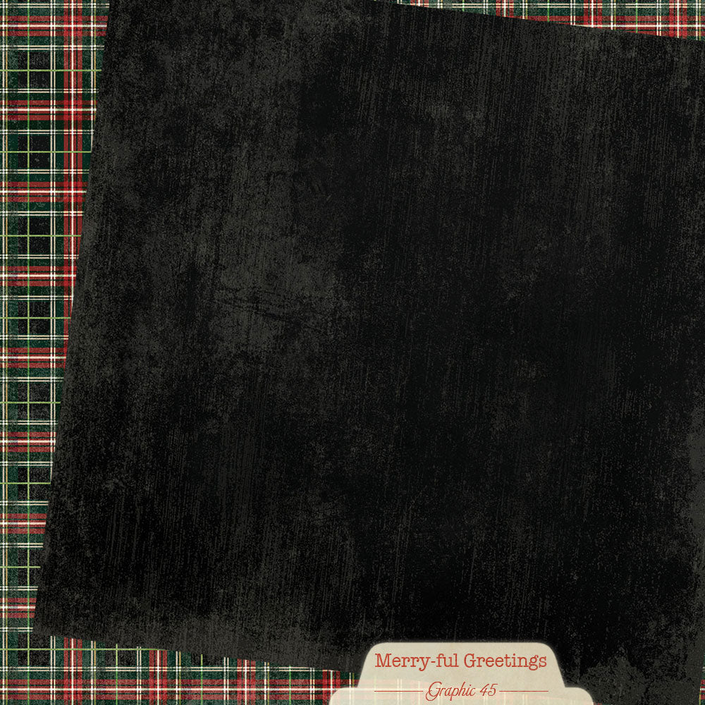 Graphic45 Merry-ful Greetings 12x12 Inch Plaids & Stripes Pack ~ Ship from 31st Aug
