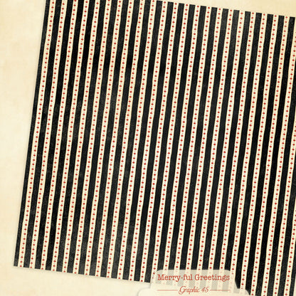 Graphic45 Merry-ful Greetings 12x12 Inch Plaids & Stripes Pack ~ Ship from 31st Aug