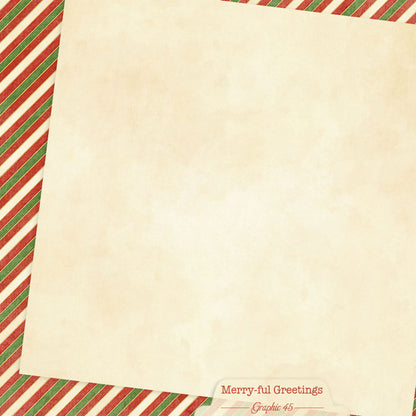 Graphic45 Merry-ful Greetings 12x12 Inch Plaids & Stripes Pack ~ Ship from 31st Aug