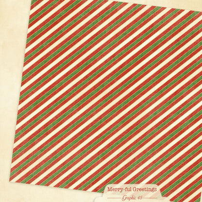 Graphic45 Merry-ful Greetings 12x12 Inch Plaids & Stripes Pack ~ Ship from 31st Aug