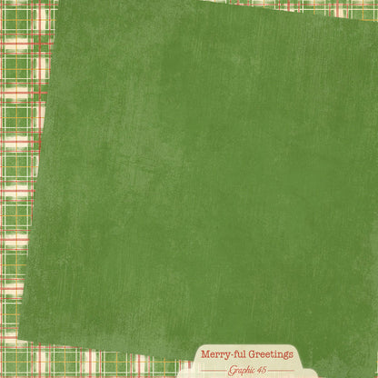 Graphic45 Merry-ful Greetings 12x12 Inch Plaids & Stripes Pack ~ Ship from 31st Aug