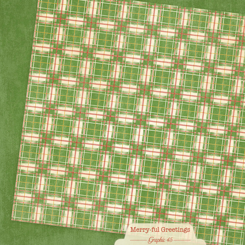 Graphic45 Merry-ful Greetings 12x12 Inch Plaids & Stripes Pack ~ Ship from 31st Aug