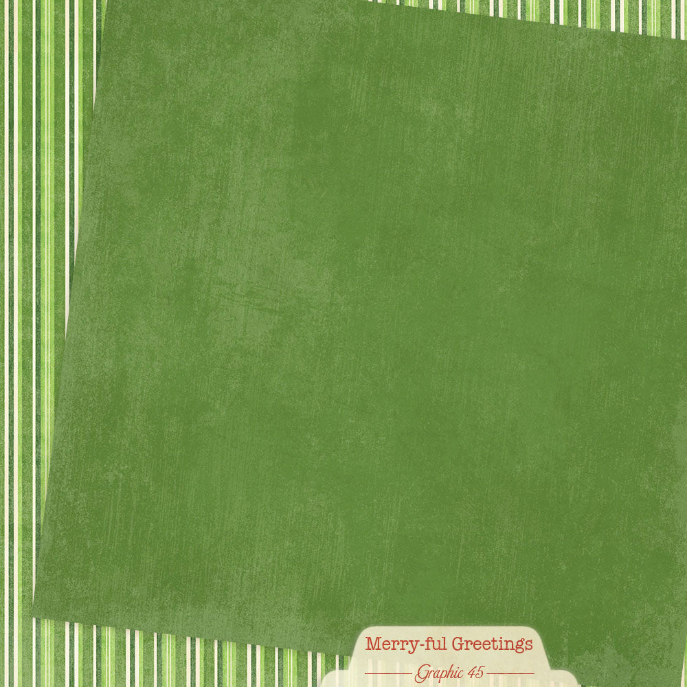 Graphic45 Merry-ful Greetings 12x12 Inch Plaids & Stripes Pack ~ Ship from 31st Aug