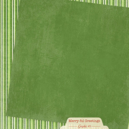 Graphic45 Merry-ful Greetings 12x12 Inch Plaids & Stripes Pack ~ Ship from 31st Aug