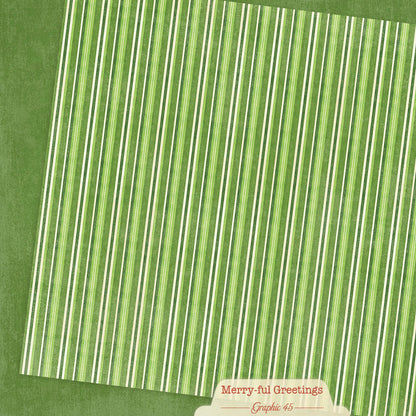 Graphic45 Merry-ful Greetings 12x12 Inch Plaids & Stripes Pack ~ Ship from 31st Aug