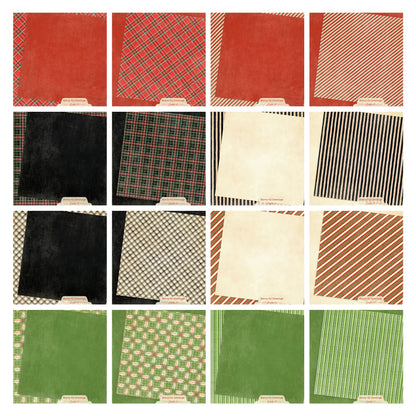 Graphic45 Merry-ful Greetings 12x12 Inch Plaids & Stripes Pack ~ Ship from 31st Aug