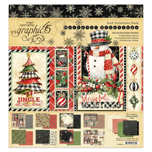 Graphic45 Merry-ful Greetings 8x8 Inch Collection Pack ~ Ship from 31st Aug