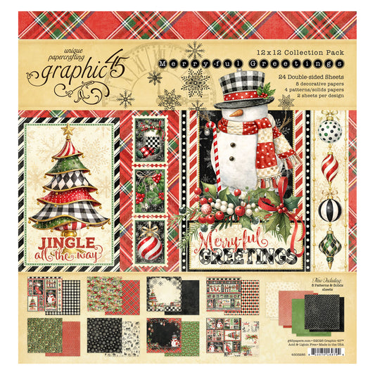 Graphic45 Merry-ful Greetings 12x12 Inch Collection Pack ~ Ship from 31st Aug