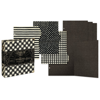 Graphic45 Check Binder Album with Interactive Pages Black ~ Ship from 31st Aug