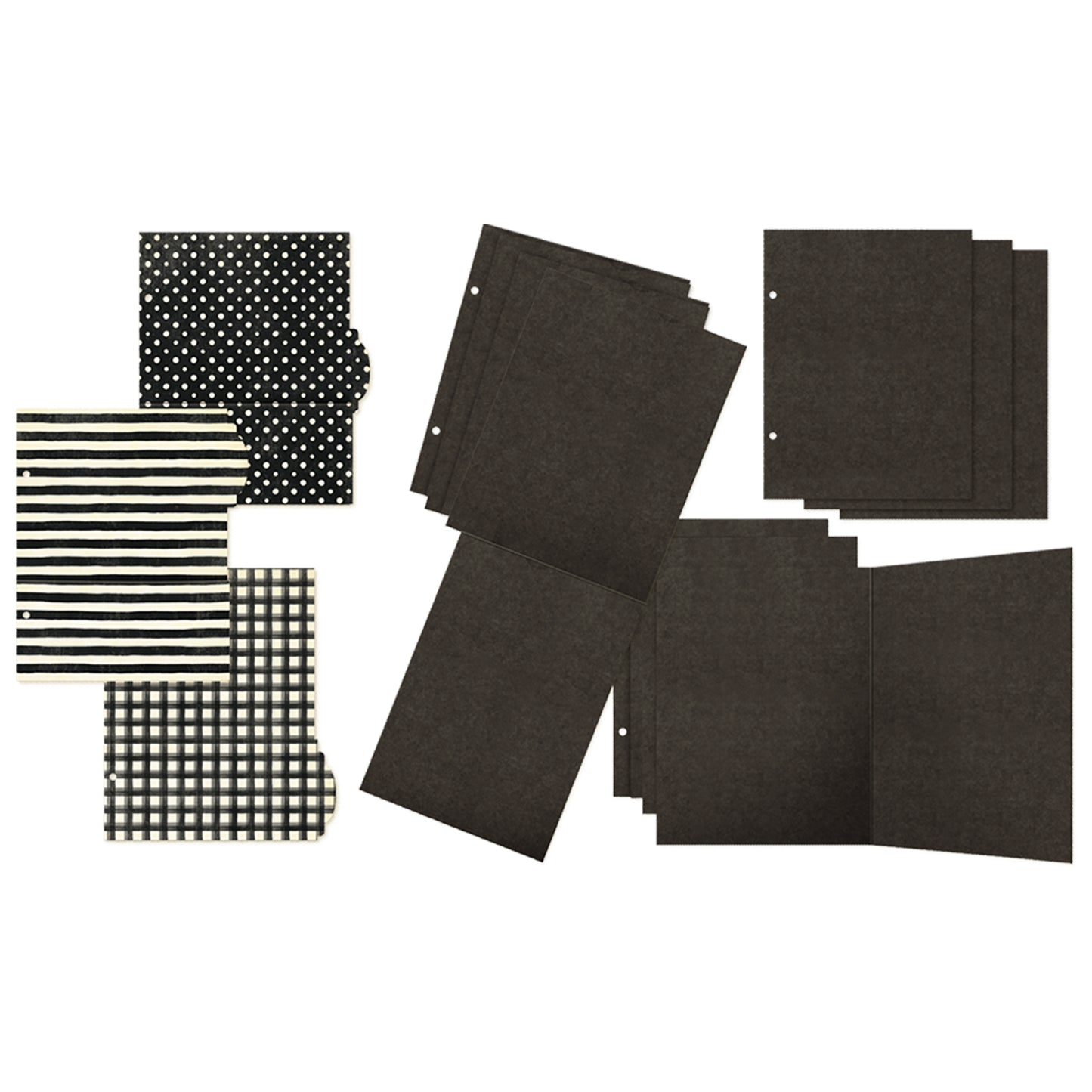 Graphic45 Check Binder Album with Interactive Pages Black ~ Ship from 31st Aug