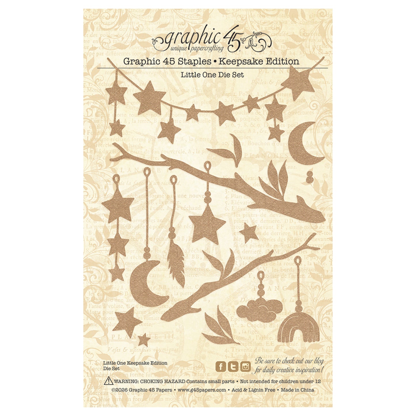 Graphic45 Little One Keepsake Kit with Exclusive Metal Die-Set ~ Ship from 31st Aug