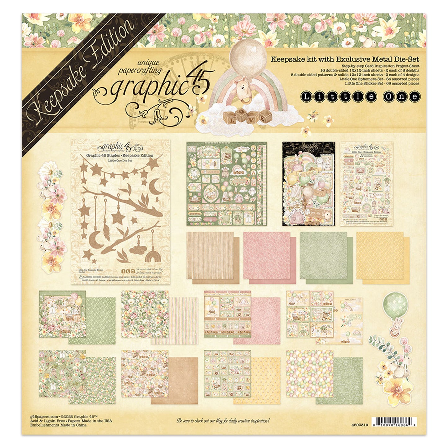 Graphic45 Little One Keepsake Kit with Exclusive Metal Die-Set ~ Ship from 31st Aug