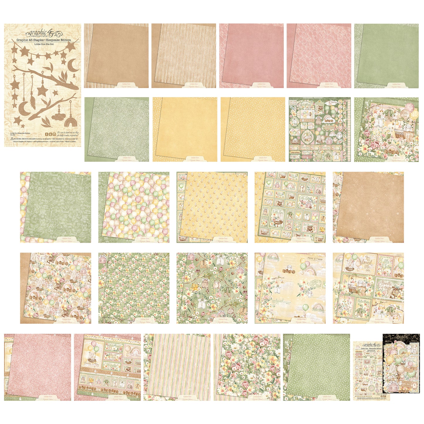 Graphic45 Little One Keepsake Kit with Exclusive Metal Die-Set ~ Ship from 31st Aug