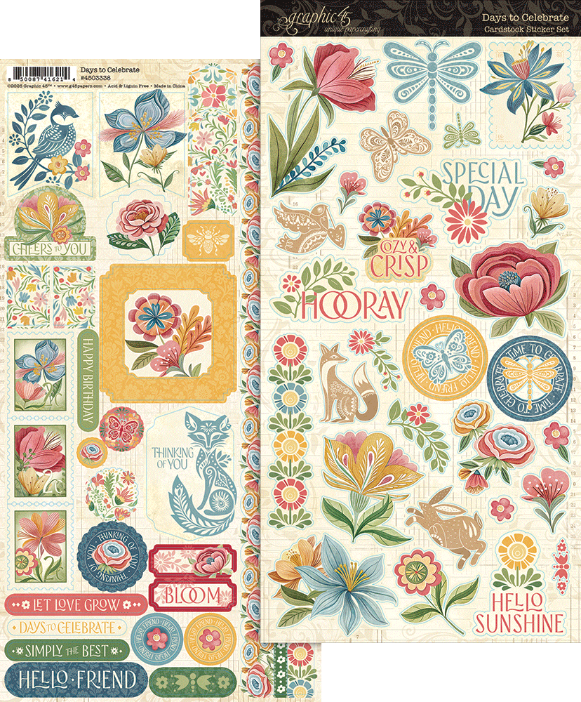 Graphic45 Days to Celebrate Sticker Set Preorder*