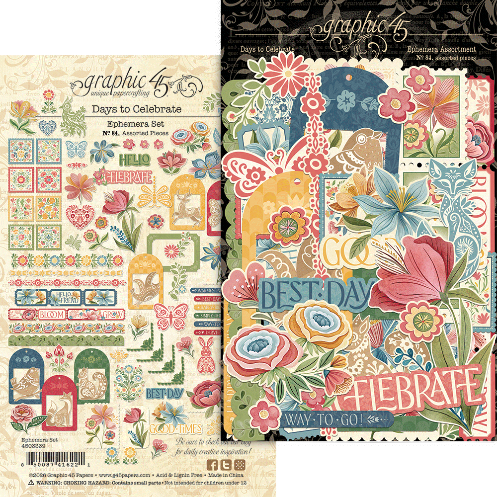 Graphic45 Days to Celebrate Ephemera Set Preorder*