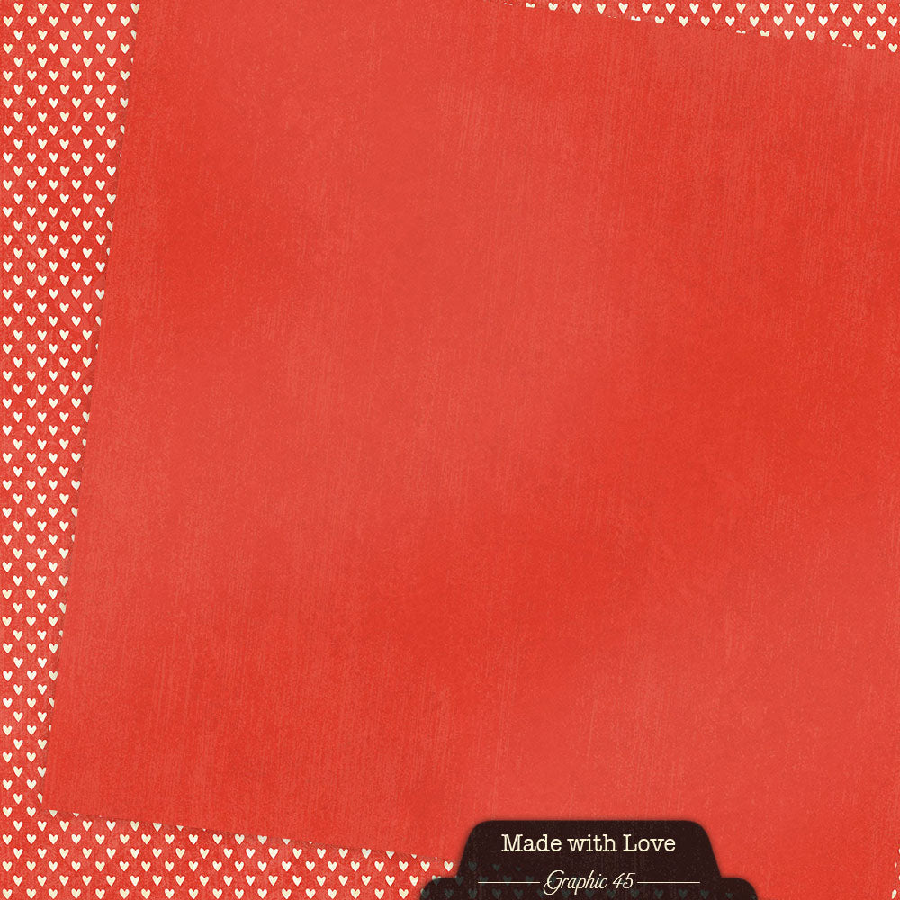 Graphic45 Made with Love 12x12 Patterns & Solids Pack Preorder*