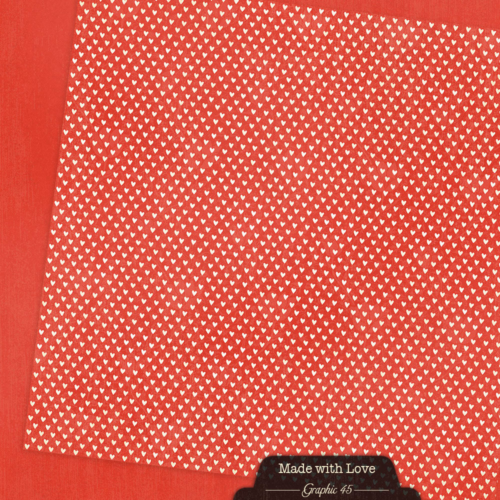 Graphic45 Made with Love 12x12 Patterns & Solids Pack Preorder*