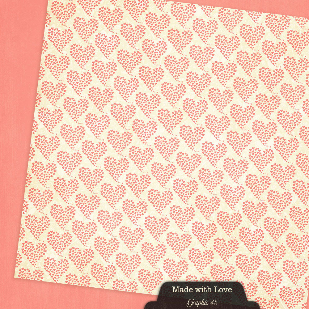 Graphic45 Made with Love 12x12 Patterns & Solids Pack Preorder*