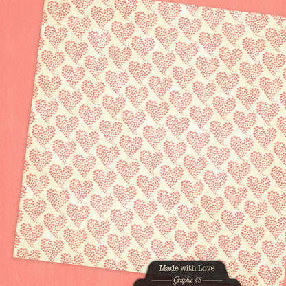 Graphic45 Made with Love 12x12 Patterns & Solids Pack Preorder*