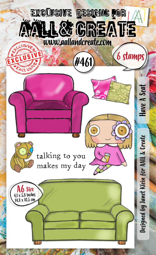 #461 - A6 Clear Stamp Set - Have A Seat